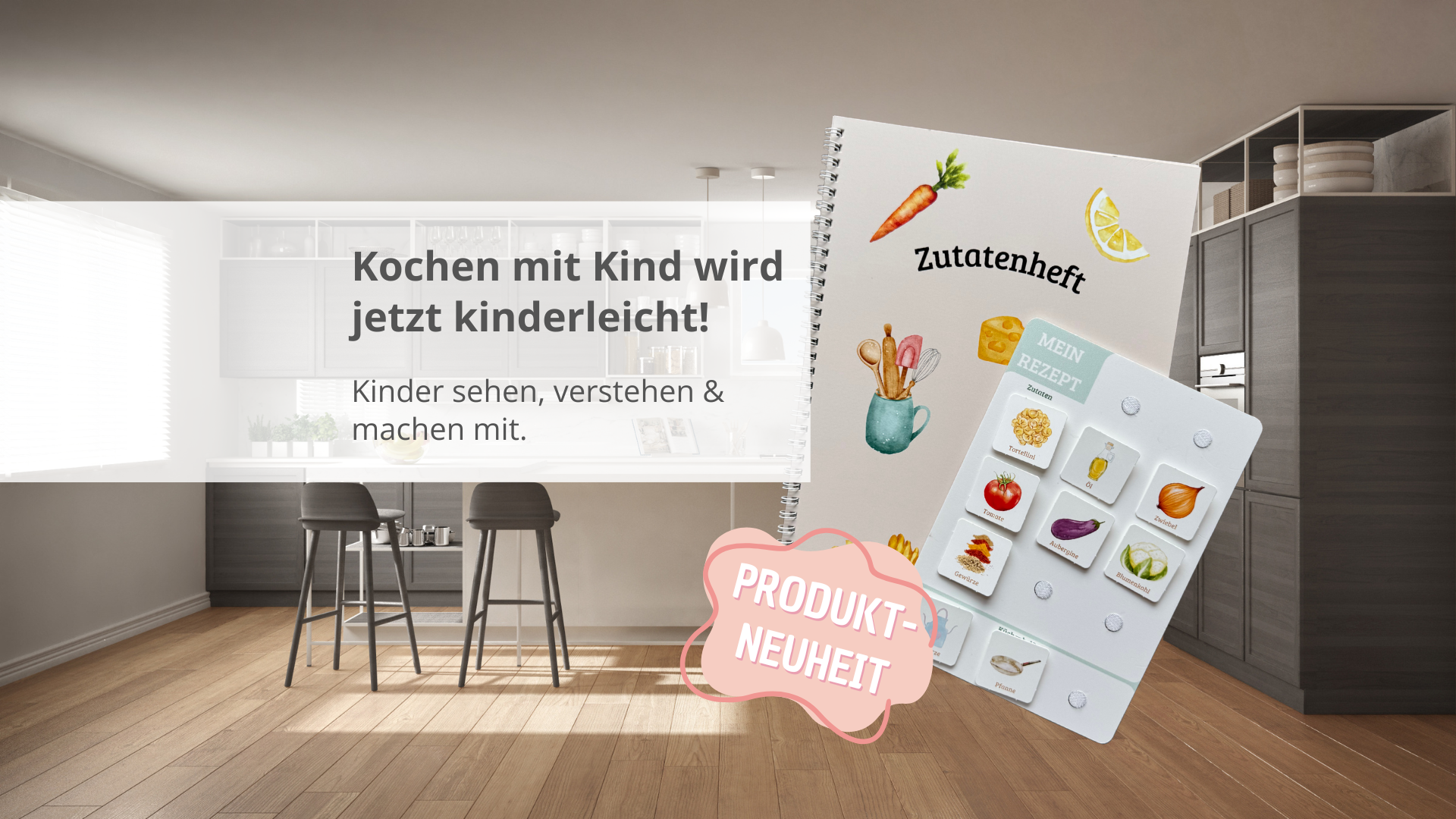 Erstelle visuelle Rezepte für dein Kind mit dem Rezeptset von Larino kids
